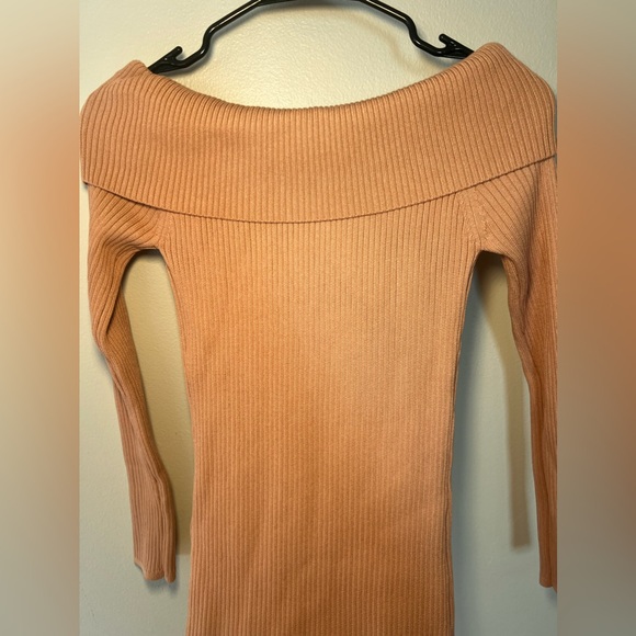[ASTR the Label] Cutout Off the Shoulder Long Sleeve Midi Sweater Dress - Picture 7 of 9